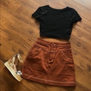 Brick red ZARA mini skirt
